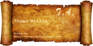 Thoma Attila névjegykártya